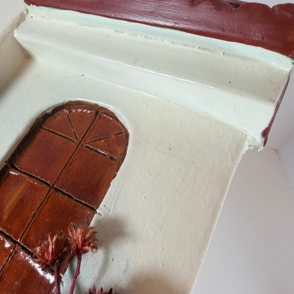 Handmade‎ Ceramic Mediterranean Style House Figurine Display Decor - Picture 3 of 11